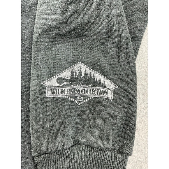 Vintage Jerzees Sweatshirt Mens XL Black Bear Wilderness Graphic Made USA 90s - Picture 6 of 12